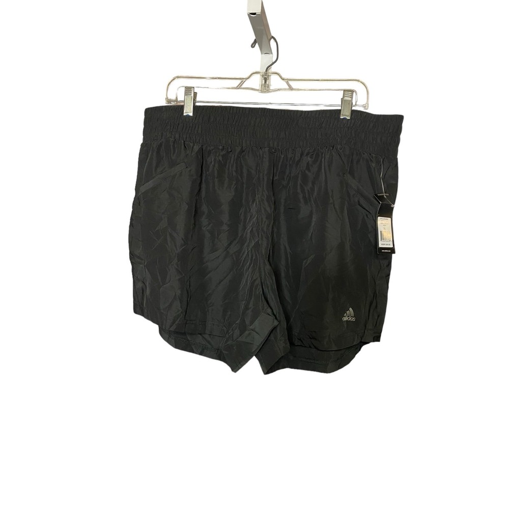 NWT Adidas Golf Shorts XL Woven Black Elastic Waist Athleisure Tennis Fitness